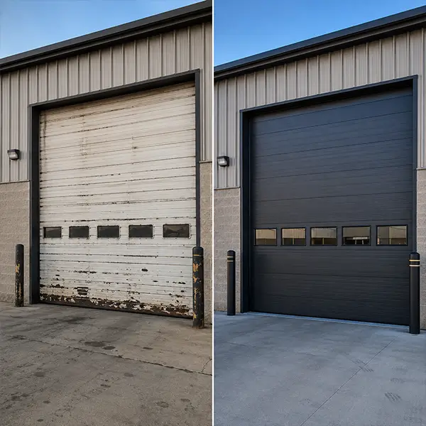 Mckinney garage door before and after