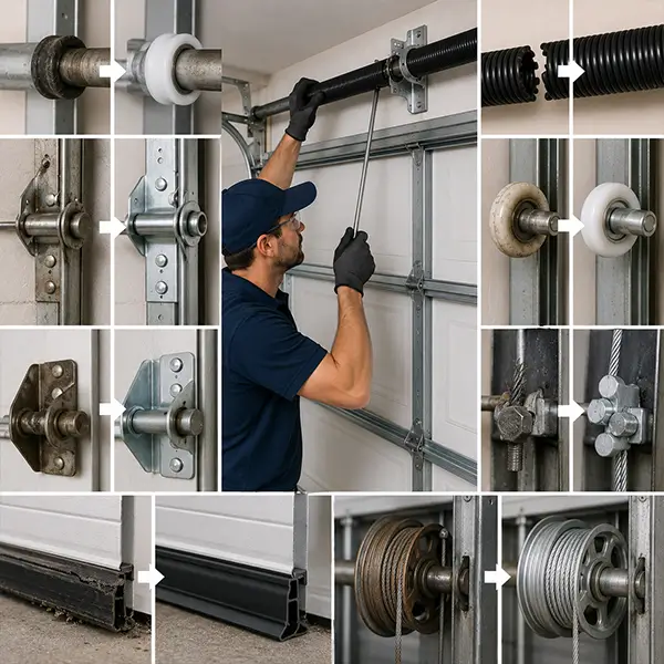 Mckinney garage door before and after