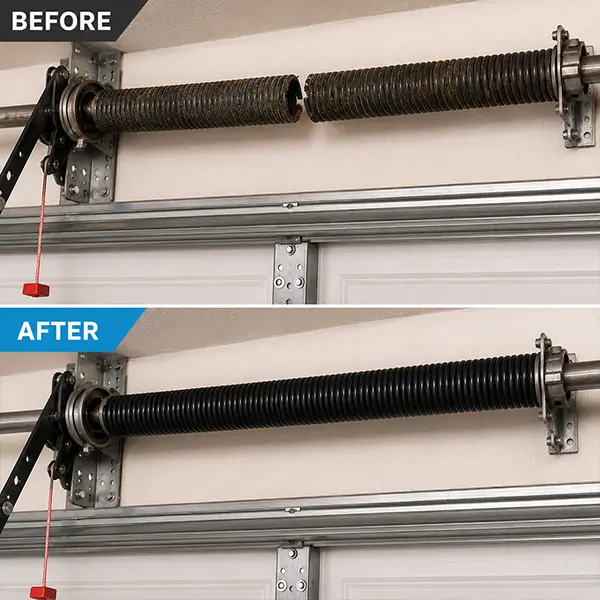 Mckinney garage door before and after
